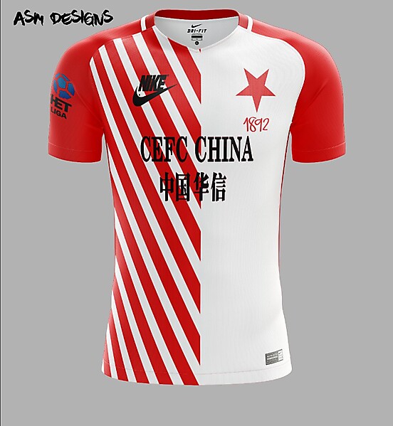 SK Slavia Prague  Nike 2018 Home Kit