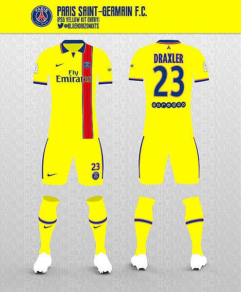 PSG Yellow Away Kit