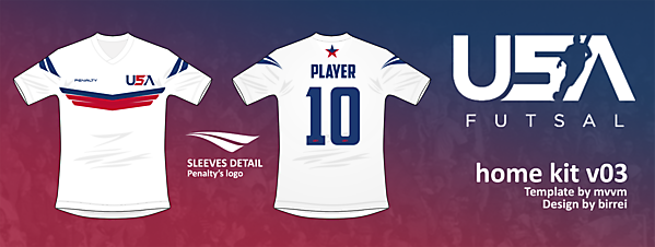 USA Futsal home kit v03