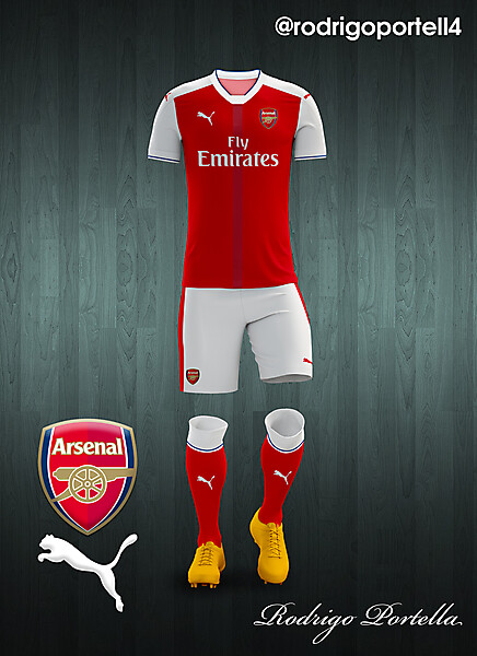 Arsenal 2016-17 home kit