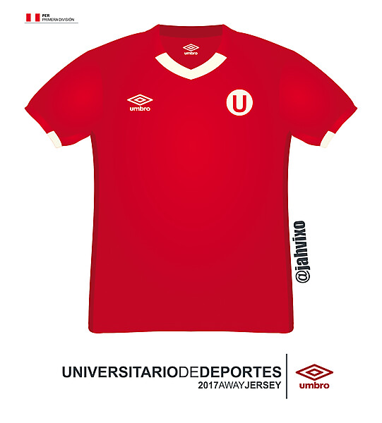 Universitario de Deportes 2017 Umbro away football jersey