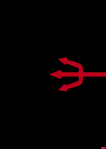 Belgium Red Devil trident logo .