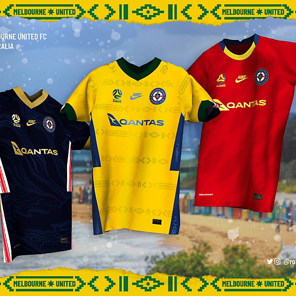 Melbourne United FC Home, Away & Third Kit x Nike | @rofe_dsgn