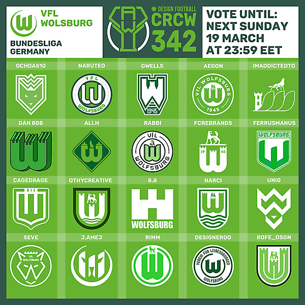 CRCW 342 - VOTING PHASE - VFL WOLFSBURG