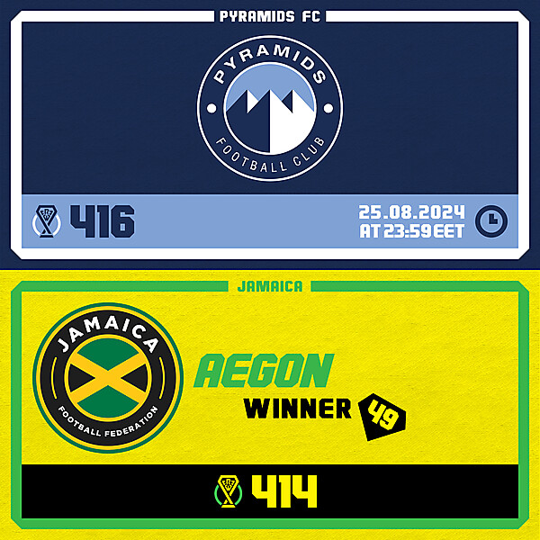 CRCW 416 - ENTRY PHASE - PYRAMIDS FC / CRCW 414 - RESULTS PHASE - JAMAICA