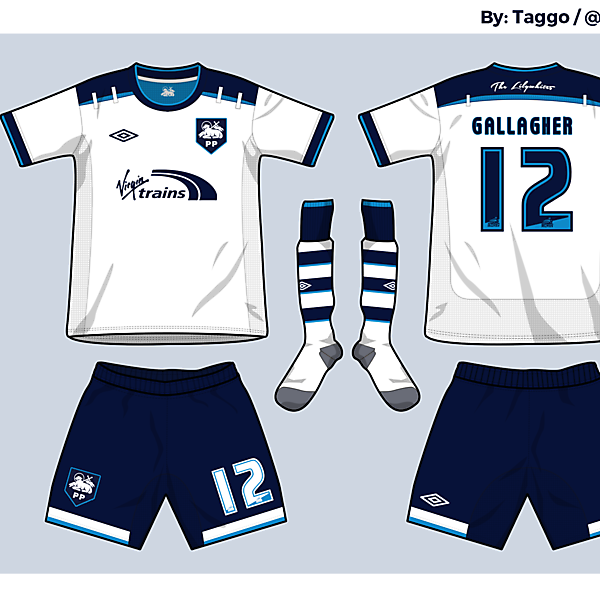 Preston NE FC Home kit - Azure League