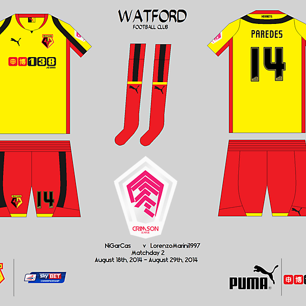 Watford F.C. - Crimson League - Matchday 2