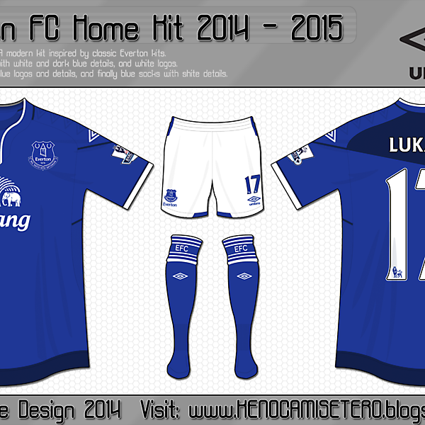 Everton Home Kit 2014 - 2015