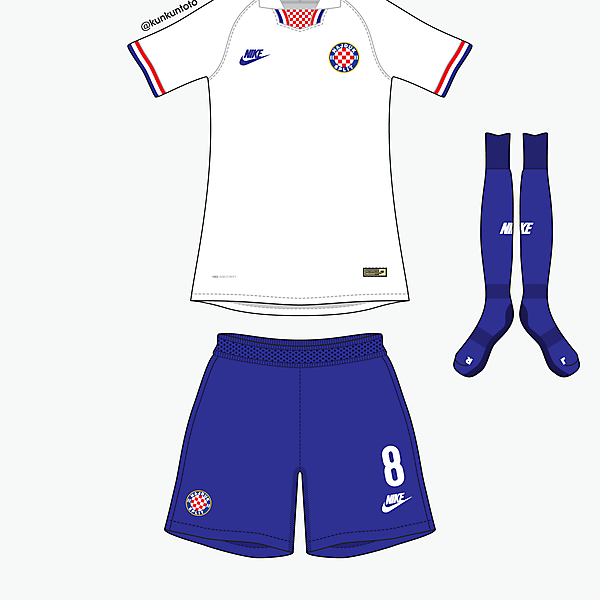 Hajduk Split home kit by @kunkuntoto