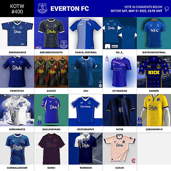 KOTW 400 - VOTING - EVERTON FC
