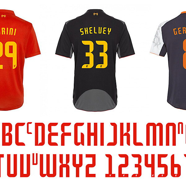 liverpool typeface 2012-2013