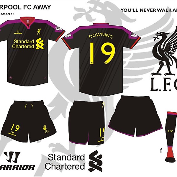 Liverpool FC third or away kit