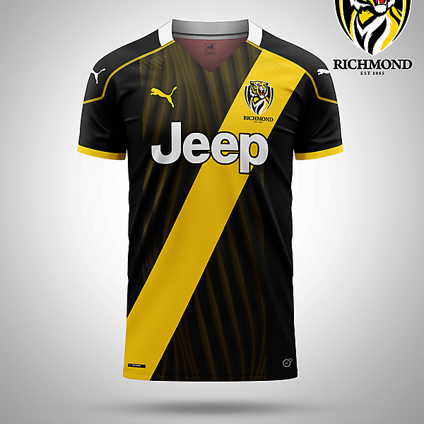 Richmond AFL as a Soccer kit