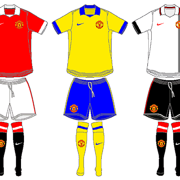 Manchester United Nike Home, Away and Third