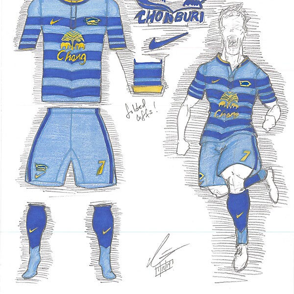 Chonburi FC Sharks Home Kit - ACL Tournament - Quarter Finals