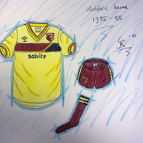 Watford home kits recent history