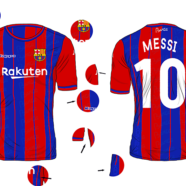 FC Barcelona Home Kit (Kappa Kombat)