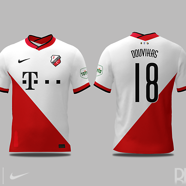 FC Utrecht Nike 2022 Home Kit (Black logo)