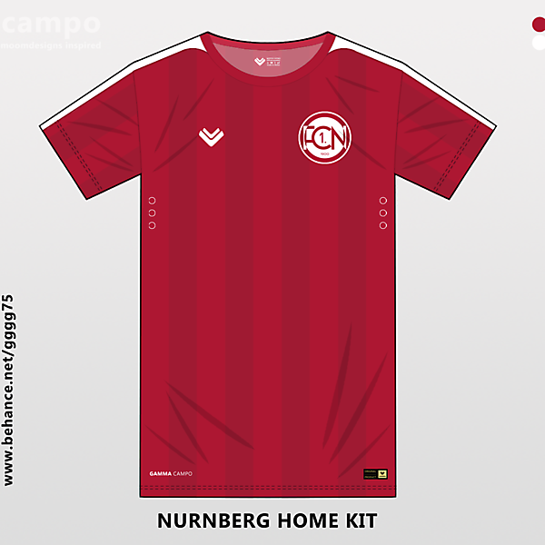 fn nurnberg home kit with the new logo