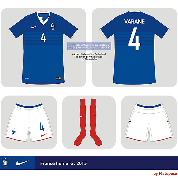 France home kit Nike 2015