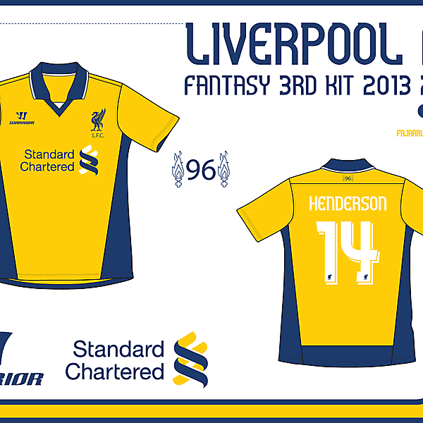 LIVERPOOL FC FANTASY 3RD KIT 2013/14