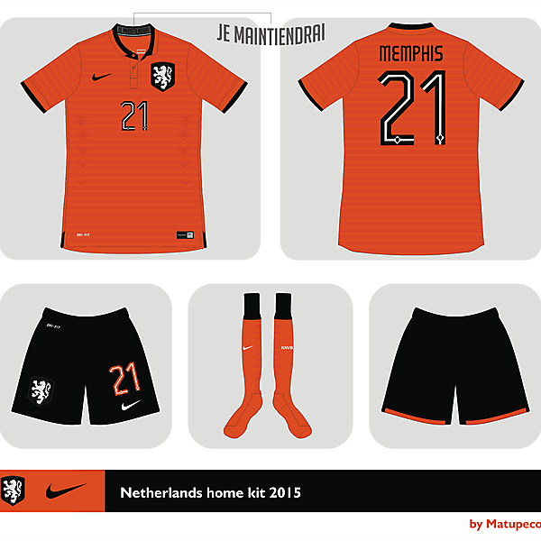 Nederland Nike Home kit 2015 - 2016