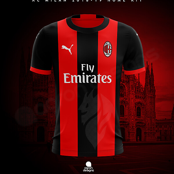 PUMA AC MILAN 2018-19 HOME KIT CONCEPT