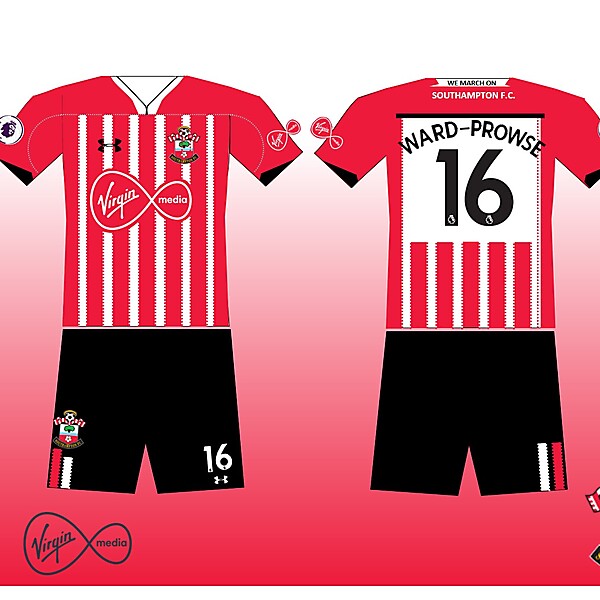 Southampton FC 2018-19 Home kit