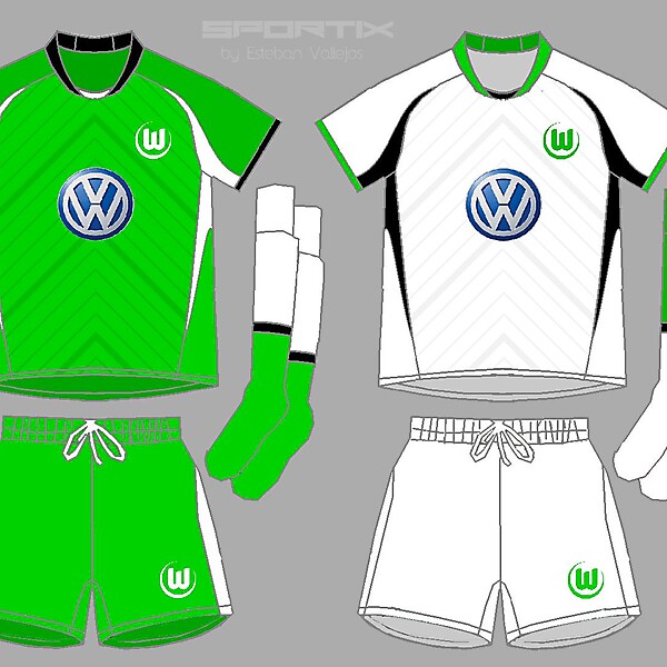 Wolfsburg Home 6 away Soccer Jersey